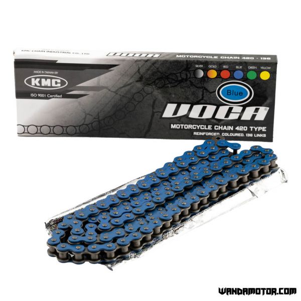Chain Voca 420-136 blue reinforced
